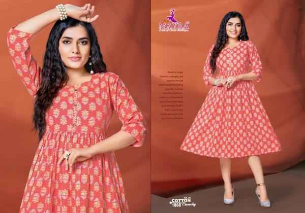 Mayra Cotton Crunchy 4 Fancy Jaipuri Cotton Flair Kurti